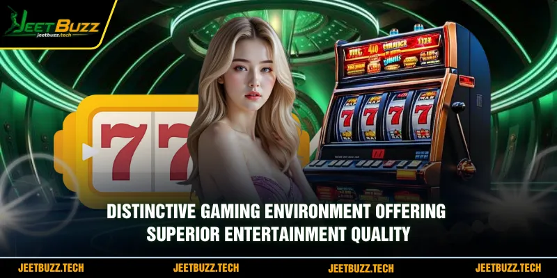 Distinctive gaming environment offering superior entertainment quality