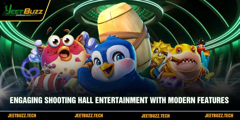 Engaging shooting hall entertainment with modern features
