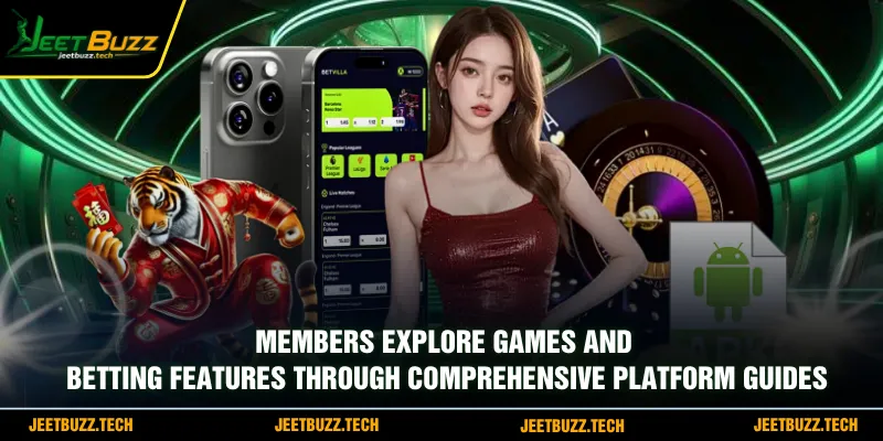 Members explore games and betting features through comprehensive platform guides