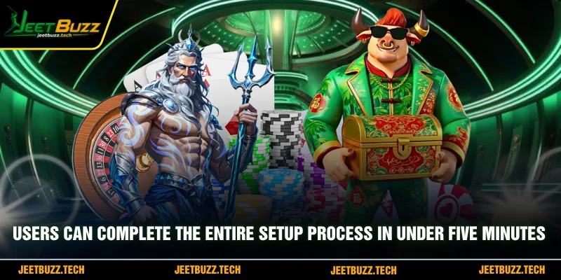Users can complete the entire setup process in under five minutes